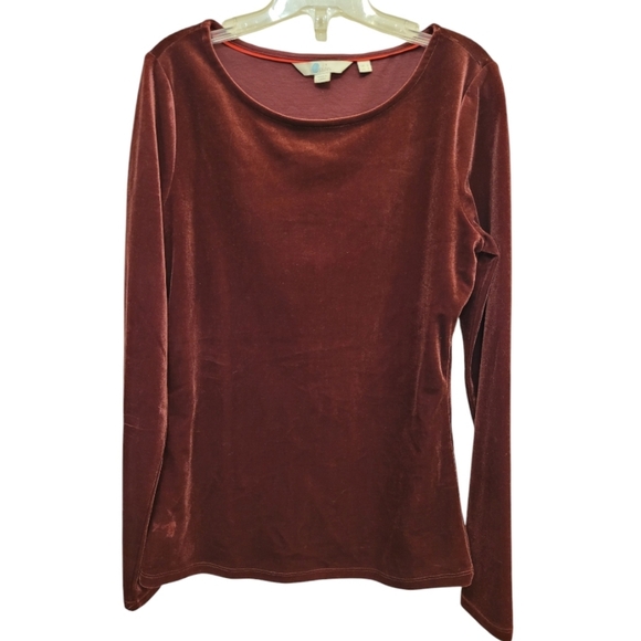 Boden Velvet Cranberry Red Long Sleeve Sweater Size 2 - Picture 1 of 9